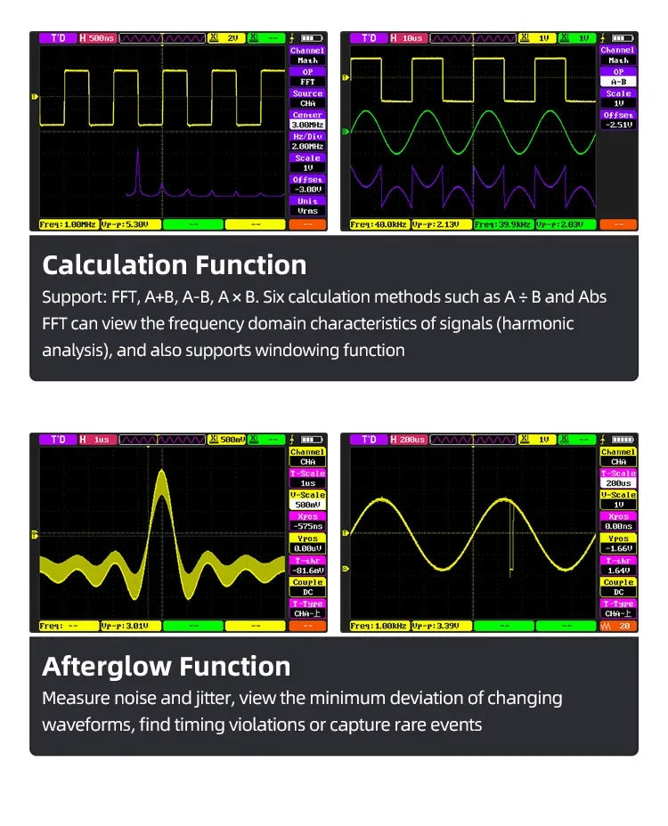 Digital Oscilloscope 50M Bandwidth Dual Channels