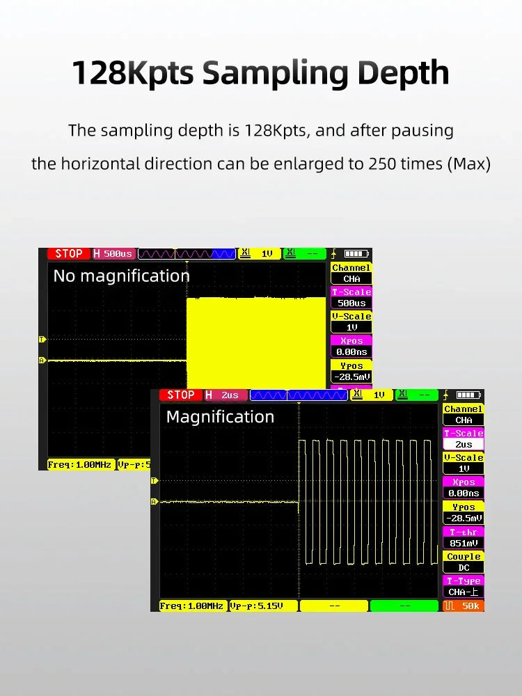 Digital Oscilloscope 50M Bandwidth Dual Channels