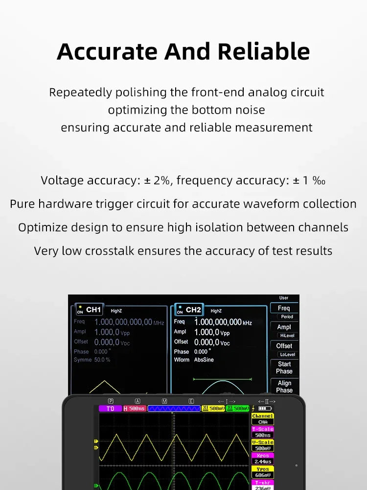 Digital Oscilloscope 50M Bandwidth Dual Channels