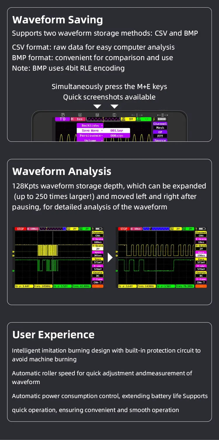 Digital Oscilloscope 50M Bandwidth Dual Channels