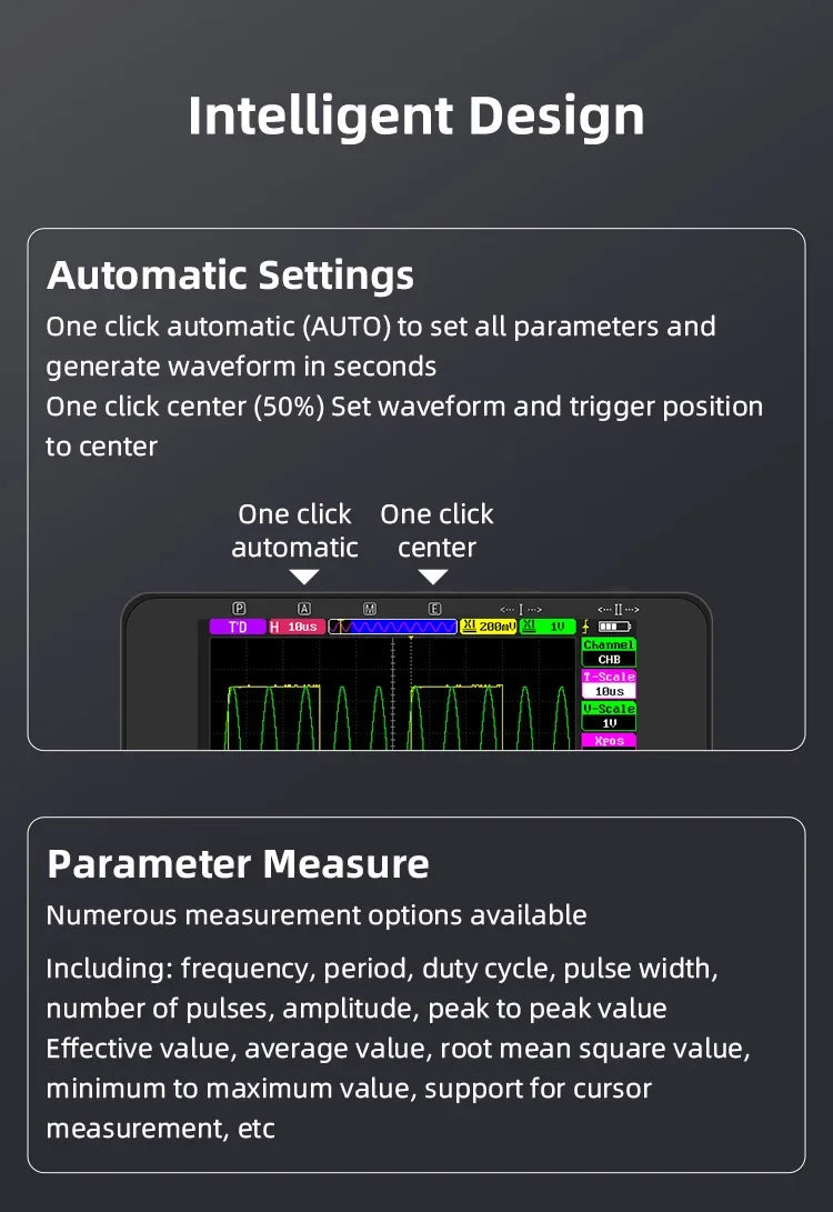 Digital Oscilloscope 50M Bandwidth Dual Channels
