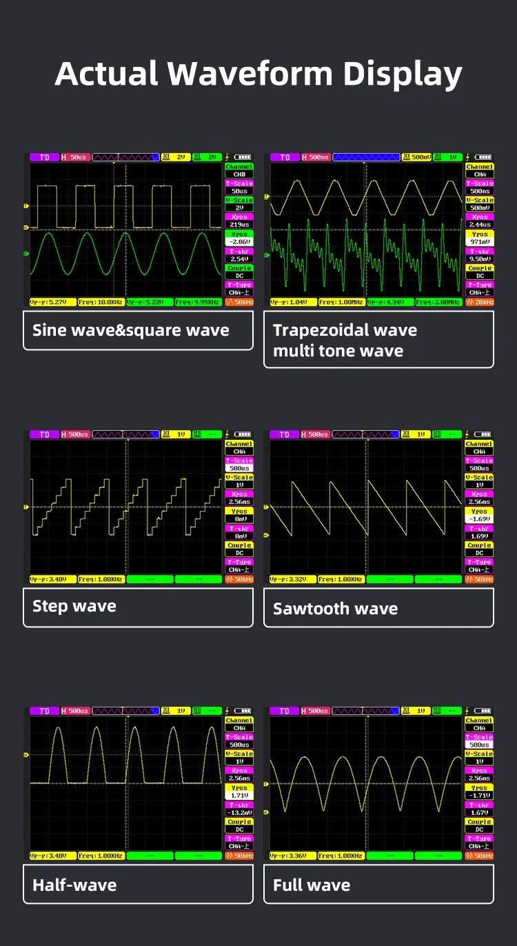 Digital Oscilloscope 50M Bandwidth Dual Channels
