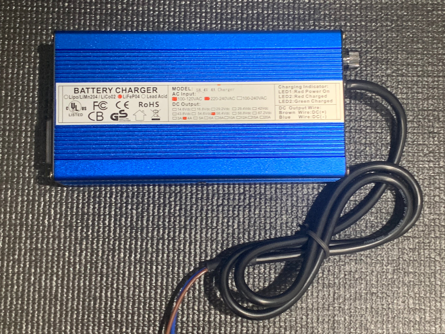 16S LFP Trickle Charger, 4A, 58V
