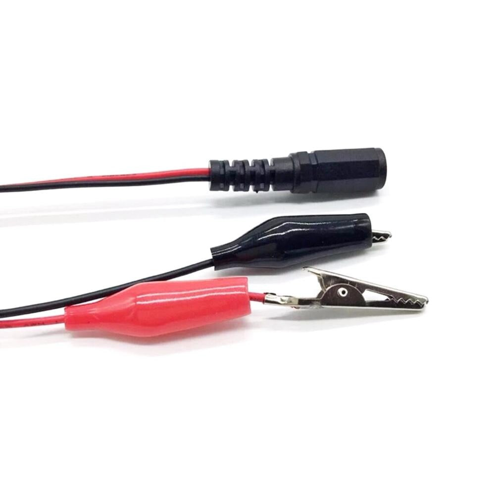 Alligator Clip to 5.5mm Male/Female barrel connector