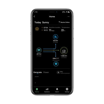 Grid-Tied Solar Microinverter 800W with Dual MPPT and Wi-Fi (120V)