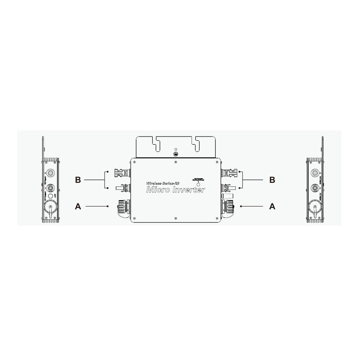 Grid-Tied Solar Microinverter 800W with Dual MPPT and Wi-Fi (120V)
