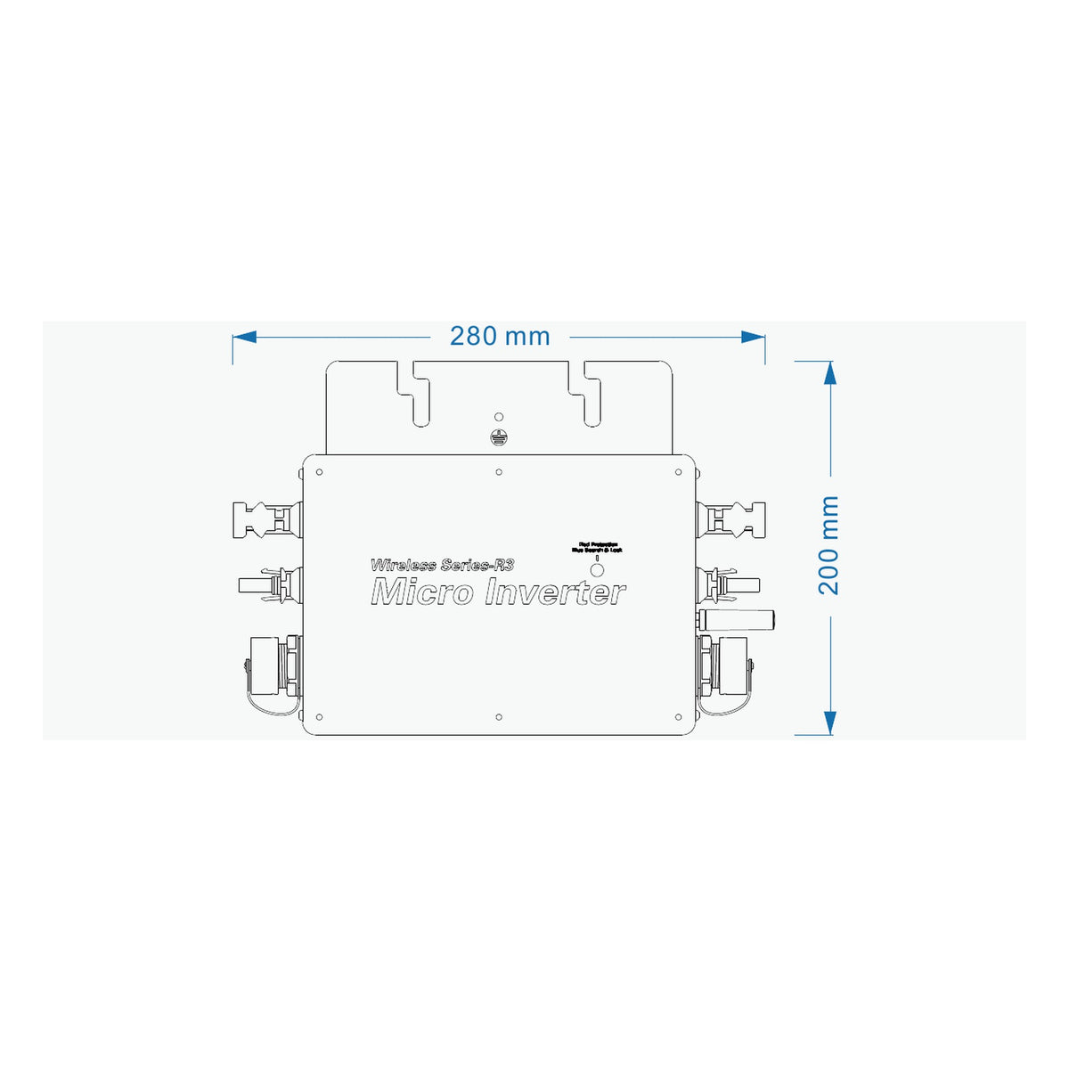 Grid-Tied Solar Microinverter 800W with Dual MPPT and Wi-Fi (120V)