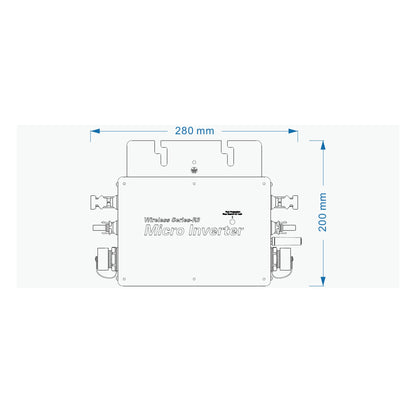 Grid-Tied Solar Microinverter 800W with Dual MPPT and Wi-Fi (120V)