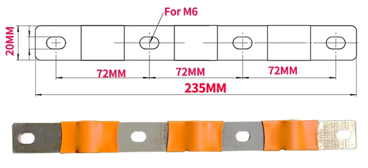 2P Busbar Kit for LFP 280Ah Prismatic Cells