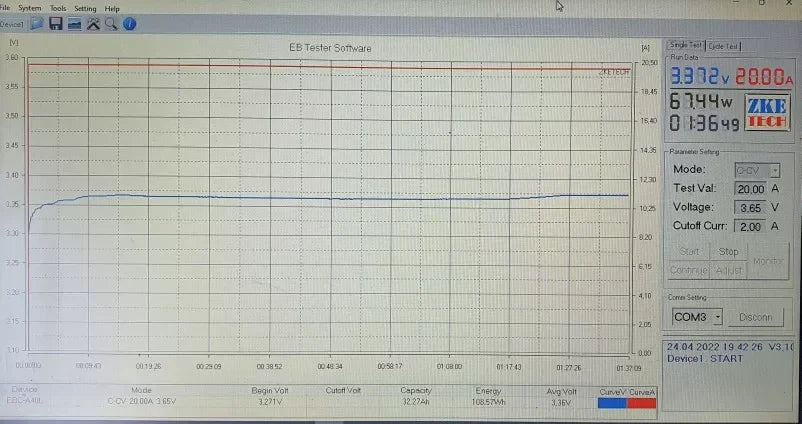 Single Cell Capacity Tester & Charger, 5V 40A - Zketech EBC-A40L
