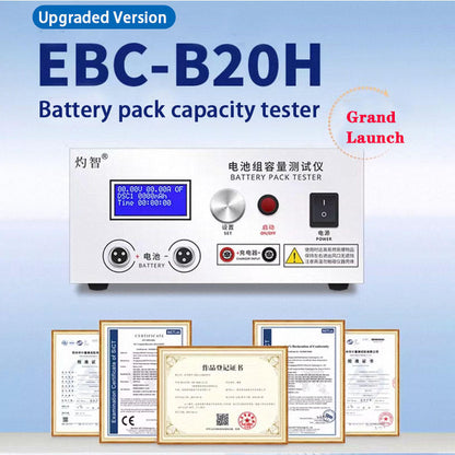 Battery Pack Capacity Tester, 12-72V 20A - Zketech EBC-B20H