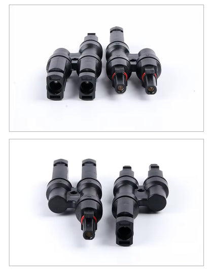 Solar PV MC4 T-type Branch Connectors Waterproof