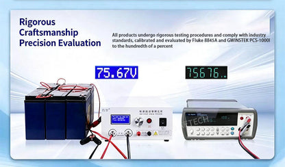 Battery Pack Capacity Tester, 12-72V 20A - Zketech EBC-B20H