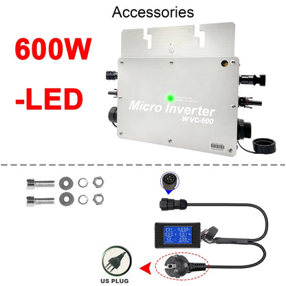 Grid-Tied Solar Microinverter 600W with MPPT
