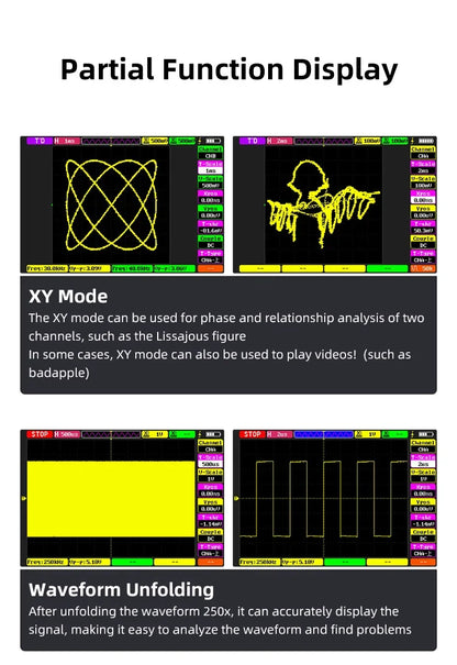 Digital Oscilloscope 50M Bandwidth Dual Channels