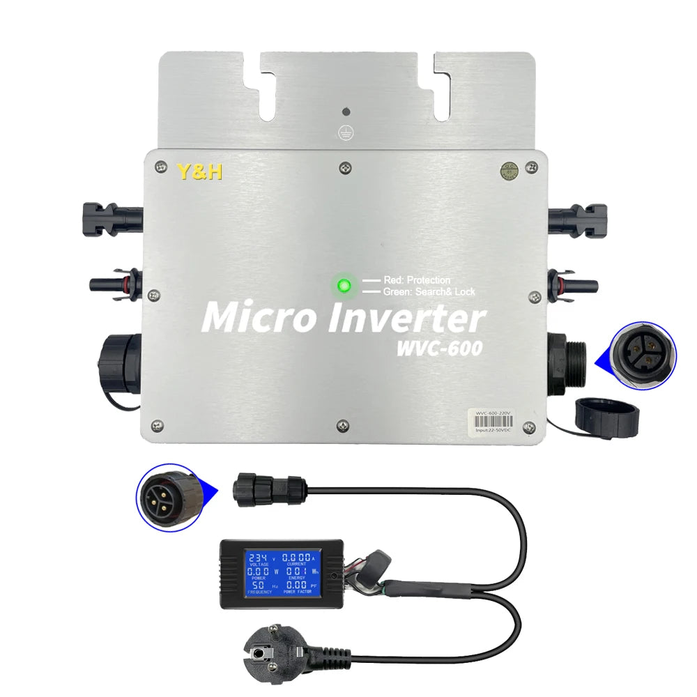 Grid-Tied Solar Microinverter 600W with MPPT