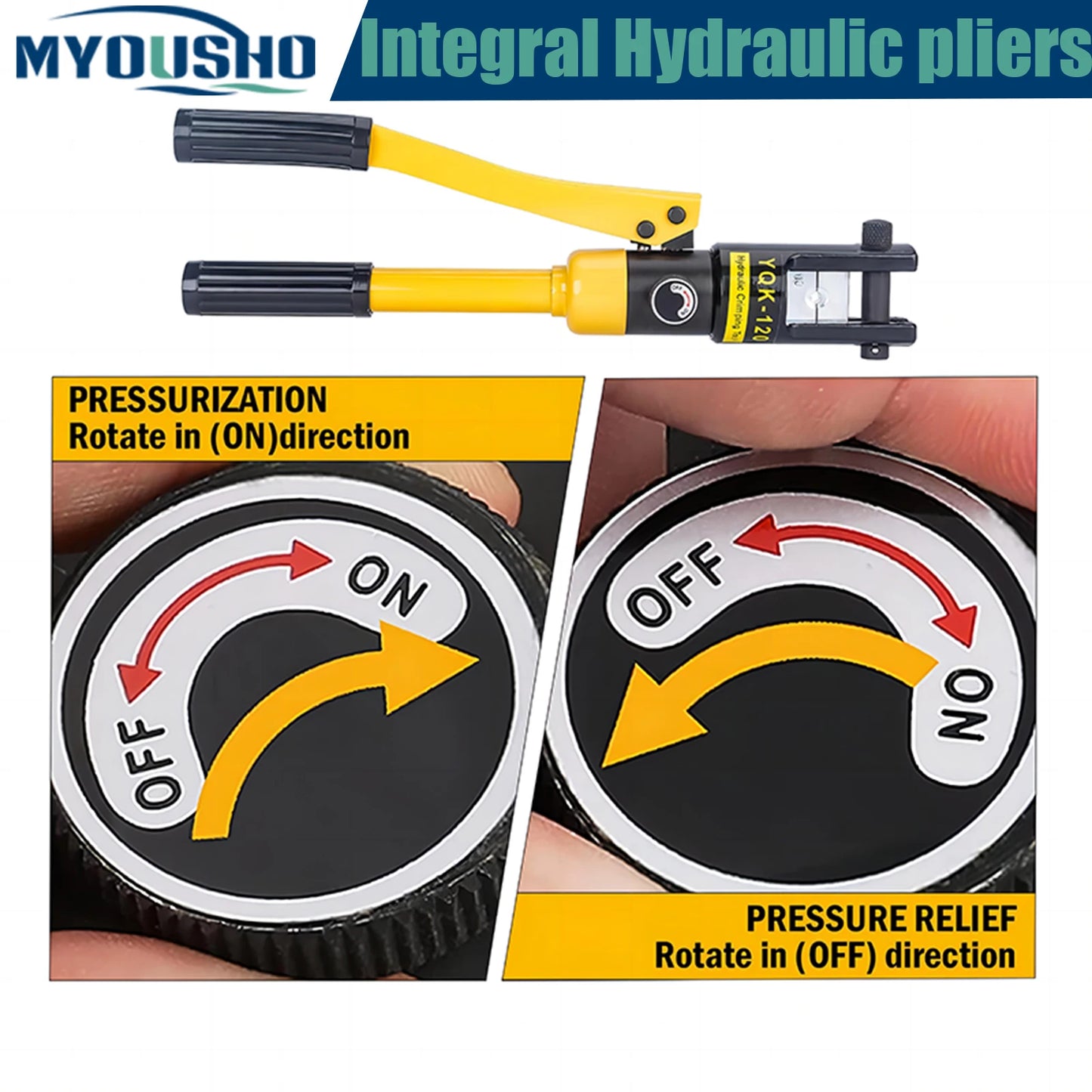 Hydraulic Crimping Tool for Large Cables 8 AWG to 4/0 AWG (10-120mm2)