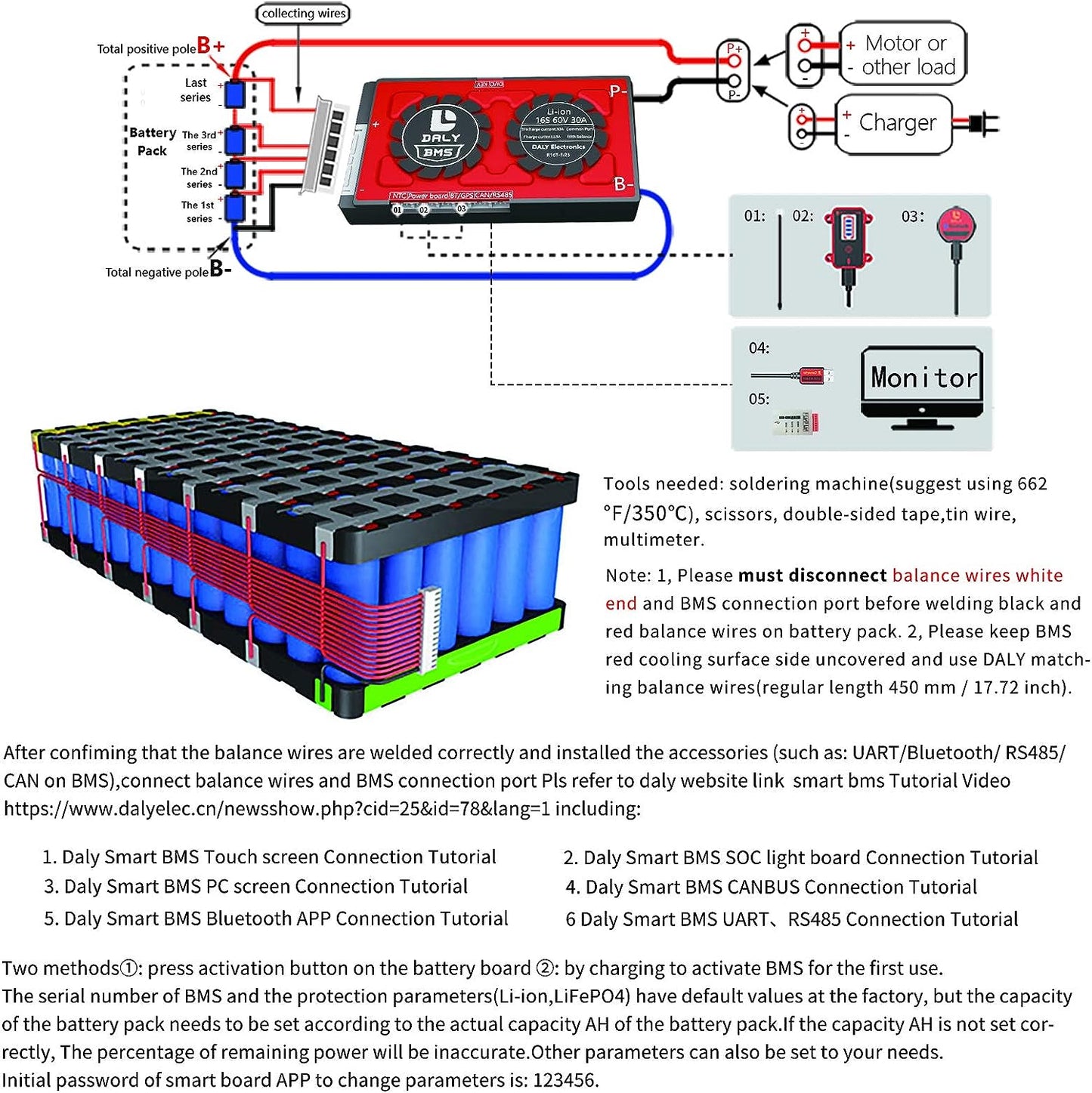 Daly BMS for Lithium Batteries - 16S LFP or 14S NMC