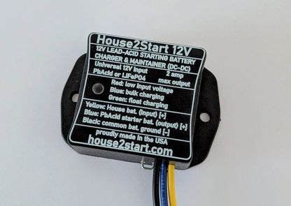 House2Start 12V DC-DC Battery Charger & Float Maintainer for Recreational Vehicles and Boats
