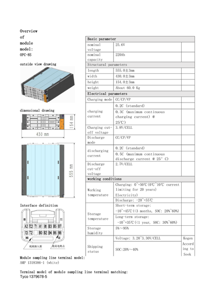 Second Life BYD LFP Module - 25.6V 200Ah